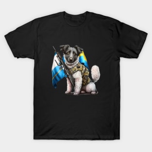 Dog Ukrainian Soldier T-Shirt